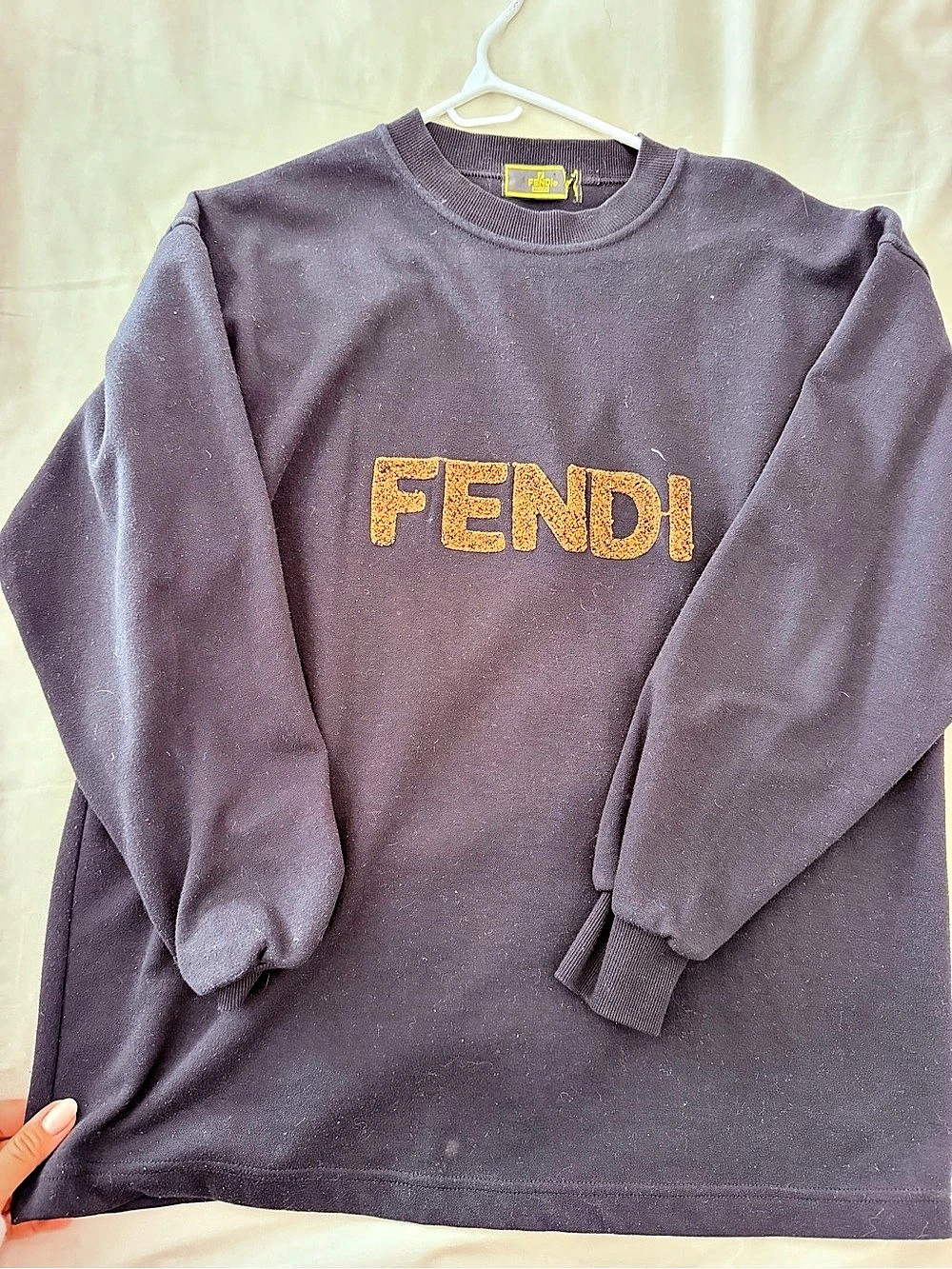 Vintage Fendi Black Logo Sweatshirt